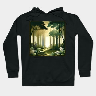 Verdant Dawn: The Forest's Morning Glow Hoodie